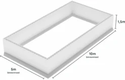 Polystyreen Zwembad Blokkenset - 10,00 X 5,00 X 1,50 M 7 Polystyreen Zwembad Blokkenset - 10,00 X 5,00 X 1,50 M -Intex Winkel 1000x500 zij size