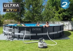 Intex Ultra Frame XTR Pool - 610 X 122 Cm - Met Zandfilterpomp En Accessoires -Intex Winkel 26334gn sfeerafbeelding met accessoires