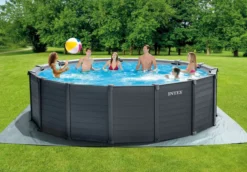 Intex Graphite Panel Pool - 478 X 124 Cm - Met Zandfilterpomp En Accessoires -Intex Winkel 26384gn sfeerafbeelding zonder accessoires 1