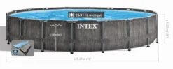Intex Prism Frame Pool Greywood - 549 X 122 Cm – Met Filterpomp En Accessoires 14 Intex Prism Frame Pool Greywood - 549 X 122 Cm – Met Filterpomp En Accessoires -Intex Winkel 26744gn zwembadformaat 1