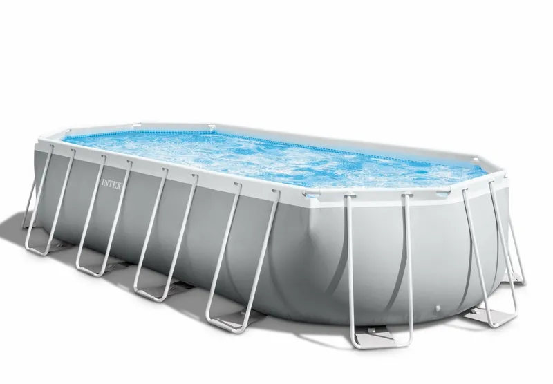 Intex Oval Prism Frame Pool - 610 X 305 X 122 Cm - Met Filterpomp En Accessoires 2 Intex Oval Prism Frame Pool - 610 X 305 X 122 Cm - Met Filterpomp En Accessoires - Afbeelding 2