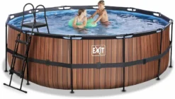 EXIT TOYS EXIT Wood Zwembad - 427 X 122 Cm - Met Zandfilterpomp En Trap -Intex Winkel 680 1200 exit 30 27 14 10 int 4