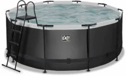 EXIT TOYS EXIT Black Leather Zwembad - 360 X 122 Cm - Met Zandfilterpomp En Trap