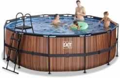 EXIT TOYS EXIT Wood Zwembad - 427 X 122 Cm - Met Zandfilterpomp En Trap -Intex Winkel 785 1200 exit 30 27 14 10 int 5