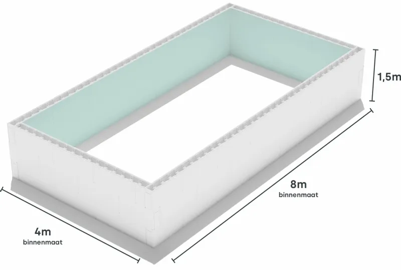Polystyreen Zwembad Blokkenset High Density - 8,00 X 4,00 X 1,50 M 4 Polystyreen Zwembad Blokkenset High Density - 8,00 X 4,00 X 1,50 M - Afbeelding 4
