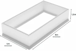 Polystyreen Zwembad Blokkenset - 8,00 X 4,00 X 1,50 M -Intex Winkel 800x400 zij size