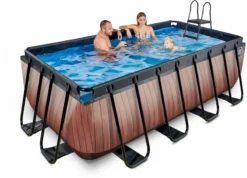 EXIT TOYS EXIT Wood Zwembad - 400 X 200 X 122 Cm - Met Zandfilterpomp En Trap -Intex Winkel 864 1200 exit 30 27 42 10 int 5