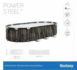Bestway Power Steel Oval Zwembad - 610 X 366 X 122 Cm - Met Filterpomp En Accessoires -Intex Winkel 900 989 5611r 01 power steel