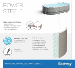 Bestway Power Steel Oval Zwembad - 488 X 305 X 107 Cm - Met Filterpomp En Accessoires -Intex Winkel 900 989 56448 02 power steel