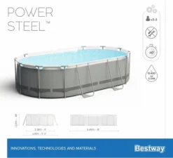 Bestway Power Steel Oval Zwembad - 549 X 274 X 122 Cm - Met Filterpomp En Accessoires -Intex Winkel 900 989 56710 01 power steel