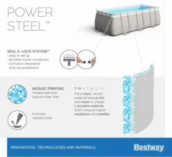Bestway Power Steel Rectangular Zwembad - 404 X 201 X 100 Cm - Met Filterpomp En Accessoires 17 Bestway Power Steel Rectangular Zwembad - 404 X 201 X 100 Cm - Met Filterpomp En Accessoires -Intex Winkel bestway power steel rectangular zwembad 404 x 201 x 100 cm set 14