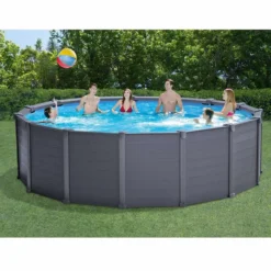 Intex Graphite Panel Pool - 478 X 124 Cm - Met Zandfilterpomp En Accessoires -Intex Winkel graphite panel pool1