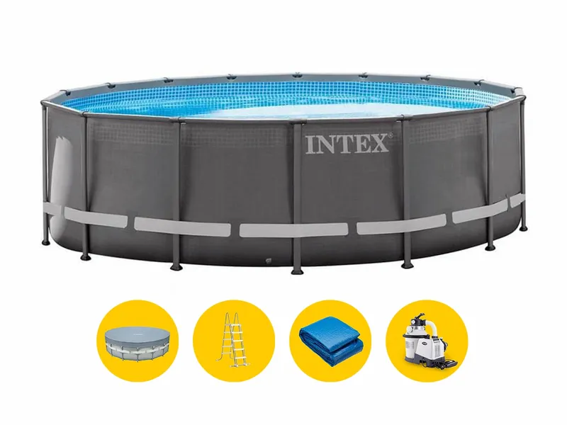 Intex Ultra Frame XTR Pool - 488 X 122 Cm - Met Zandfilterpomp En Accessoires 1 Intex Ultra Frame XTR Pool - 488 X 122 Cm - Met Zandfilterpomp En Accessoires