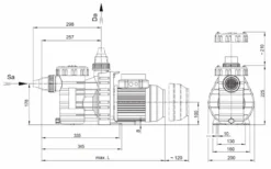 Aqua Vario Plus Variabele Zwembadpomp -Intex Winkel technischetekeningspeckaquavarioplus